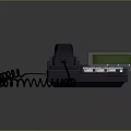 Commercial Business Phone Equipment With Green Display Screen Keypad And Handset