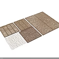 Various Woven Architectural Components With Wooden Frames And Intricate Grille Designs