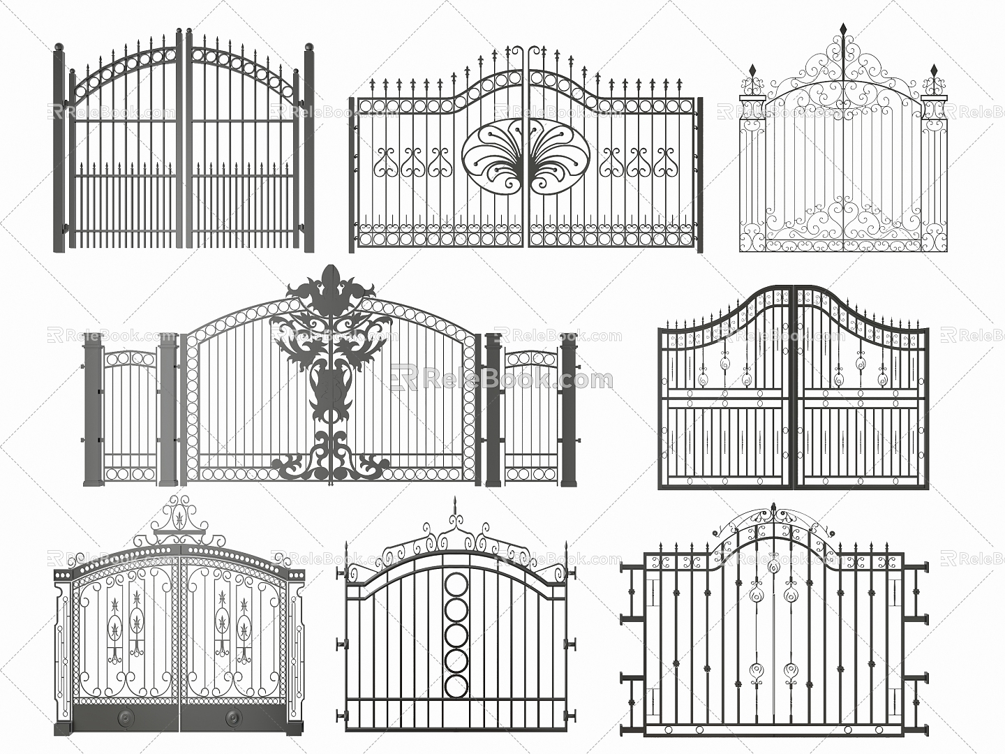 Jieu Gate Villa Iron Gate 3d model