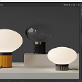 Modern Table Lamps With Spherical Shades And Colorful Bases For Living Room Decor