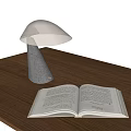 Modern table lamp book 3d model