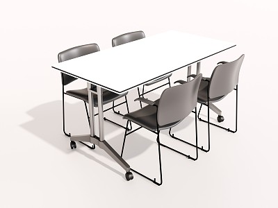 Modern Desk Meeting Table Four Meeting Table 3d model