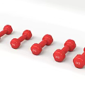 Red Dumbbells Sports Equipment With 1KG And 2KG Weights For Fitness Training