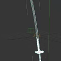 Slender Blade Traditional Sword Featuring Golden Hilt Ornament And Crafted Design