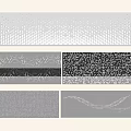 Modern Gray Decorative Panels Featuring Dot Grid And Wave Pattern Designs 3d model