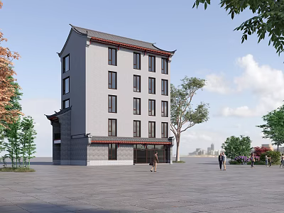 Chinese Architecture Antique Architecture Street View Shop Homestay Inn Hotel Catering 3d model