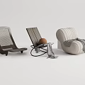 Modern Lounge Chair Designs With Mesh Wooden Upholstered Frames Featuring Throw Blanket And Decorative Details