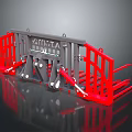 ECOTTA Industrial Machinery Attachment With Red And Gray Metal Frame Structure Design