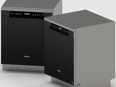 Midea Modern Daily Electrical Appliances With Black Silver Finish And Digital 3d model