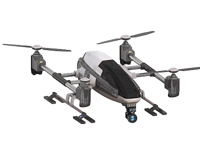 Advanced Quadcopter Drone With Camera For Aerial Photography And Surveillance 3d model