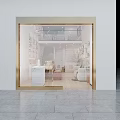 Bright Elegant Beauty And Hair Salon Interior Design With Tidy Product Displays And Comfortable Seats