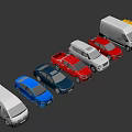 Different Colored Cars Lineup Featuring Vans Sedans SUVs And Red Blue White Models