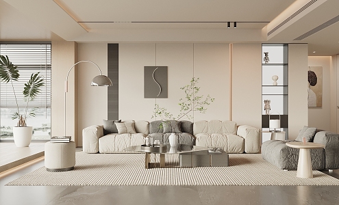 modern living room 3d model