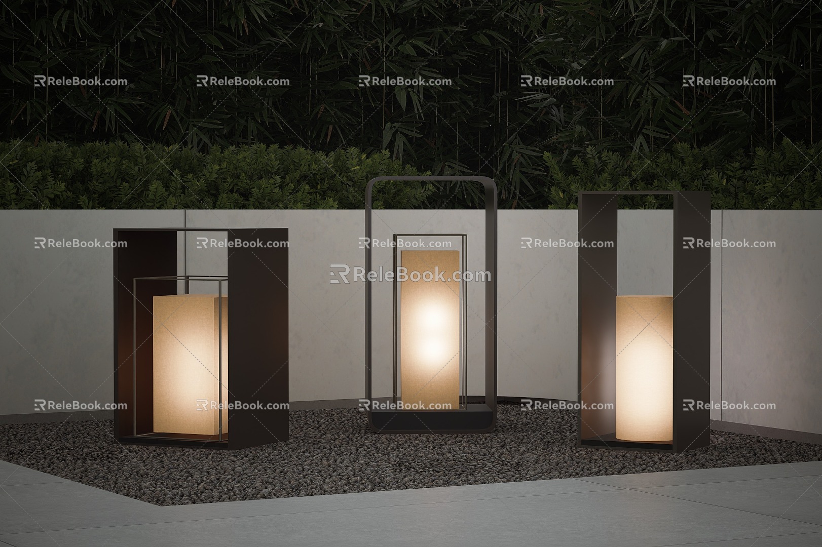 Modern garden lamp landscape lamp combination camping lamp outdoor lamp lawn lamp floor lamp 3d model