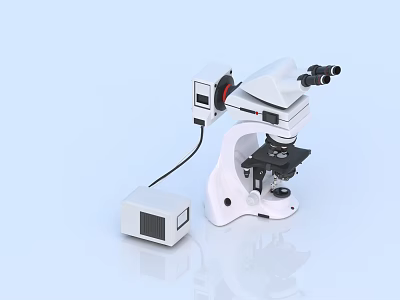 Professional Medical Laboratory Microscope with Binocular Head and Digital Imaging System 3d model