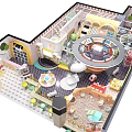 Vibrant Children Playground With Slide Climbing Frame Circular Structure Safe Flooring And Interactive Zones