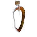 Contemporary Wall Lamp With Curved White Frame And Gold Metal Accent For Home Decor