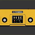 FUTEKUSA Yellow Computer Control Panel Featuring Dual Knobs Buttons And Indicator Lights