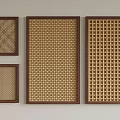 Decorative Wooden Framed Panels With Various Patterns For Wall Decor 3d model