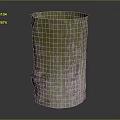 Plant Inspired Decorative Container With Natural Bark Texture And Green Purple Hues