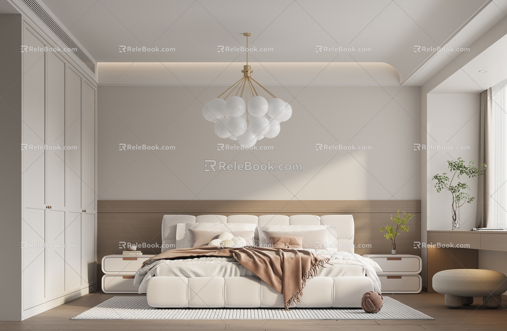 Cream Wind Bedroom Cream Wind Bedroom Cream Wind 3d model