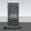Modern High Rise Apartment Building With Glass Curtain Walls Balconies And Trees