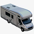 Modern Silver Motorhome Exterior Design With Large Windows And Side Door
