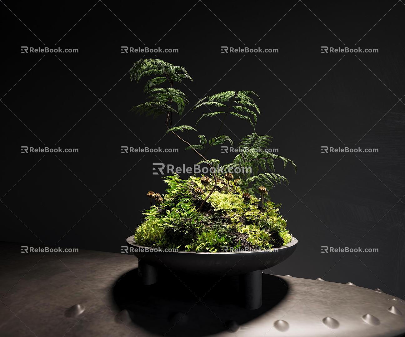 Modern moss 3d model