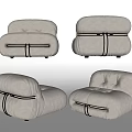 Modern Single Sofa Chair Leisure Sofa Lazy Sofa Bean Bag Sofa Backrest Sofa Multiplayer Sofa 3d model