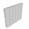 Sleek White Modern Radiator Design With Vertical Panels For Home Heating