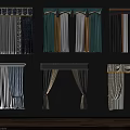 Various Decorative Curtain Styles in Blue Light Blue Gray and White Colors