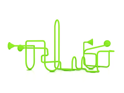 Vibrant Green Playground Equipment With Intricate Curved Tubes For Kids Fun Playtime Activities 3d model