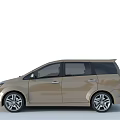 Golden MPV Car With Modern Sleek Exterior Design And Stylish Alloy Wheels