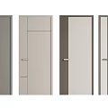 Stylish Modern Hinged Doors Featuring Multiple Panel Designs And Color Variations 3d model