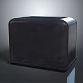 Black Modern Electronic Toaster With Sleek Surface And Contemporary Design