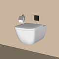 Wall-mounted toilet 3d model