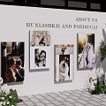 Check-in Area Setup For HUNLISHEJI AND FOXICAL Save The Date With Photo Display And Flowers