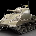 Detailed Military Tank With Turret Cannon Tracks Armor And Realistic Design