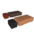 Stylish Quilted Leather Ottoman Seating In Multiple Colors For Home Decor