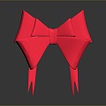 Bow tie decorations bow tie green bow tie jewelry female supplies realistic 3d model