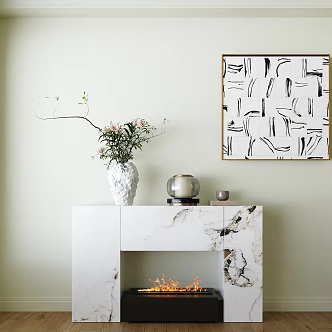 Modern Fireplace 3d model