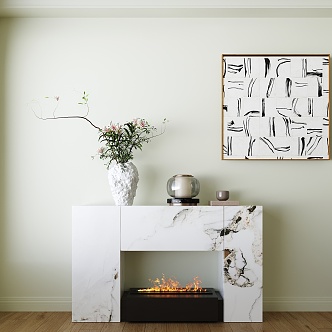 Modern Fireplace 3d model