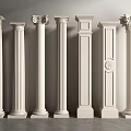 European Roman Column French Roman Column Gypsum Column Square Column Stigma 3d model
