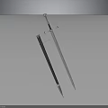 Medieval Metal Sword With Decorative Hilt And Sharp Polished Blade Design