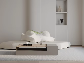 Modern three-seat sofa 3d model