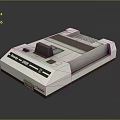 Vintage Desktop Computer With Classic White Brown Design And Button Slot Interface 3d model