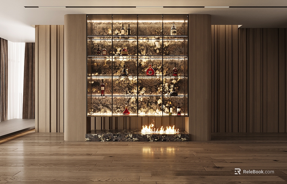 Light Luxury Wine Rack texture