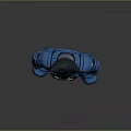 Detailed Anthropomorphic Black Cat In Blue DACAT Armor With Futuristic Design