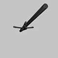 Medieval Spear Weapon With Long Wooden Shaft And Decorative Metal Spearhead
