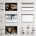 Modern projector screen combination 3d model